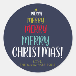 Adesivo Feriado Personalizado de Tipografia Personalizado 