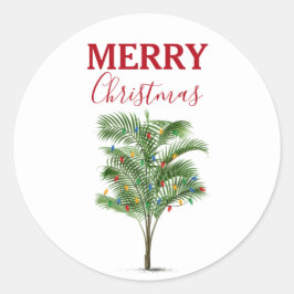 Adesivo Feriado Tropical de Natal em Árvore de Palma
