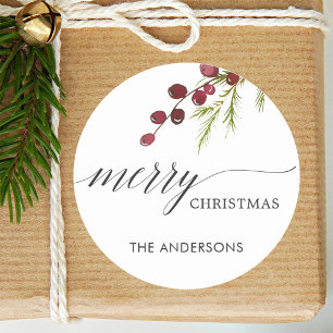 Adesivo Feriado vermelho das bagas das hortaliças