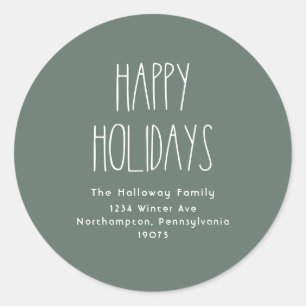 Adesivo Feriados Boho Verdes Felizes Envelope Selos