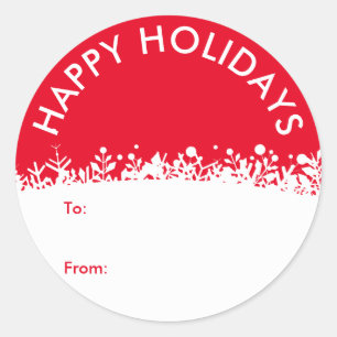 Adesivo Feriados Brancos Modernos Flocos de Neve Botânicos