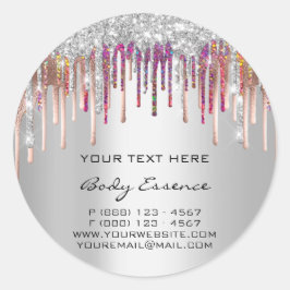 Adesivo Feriados de Cinzas de prata de Rosa do Hológrafo