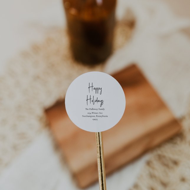 Adesivo Feriados de Envelopes de Script Moderno e Feliz (Criador carregado)