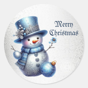 Adesivo Feriados de inverno elegantes do Natal Snowman