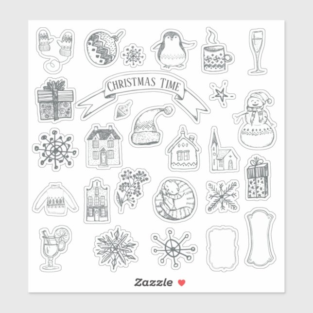 Adesivo Feriados de Natal Diário de Inverno (Folha)