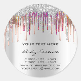 Adesivo Feriados de prata de Rosa de Drives Holográficos d