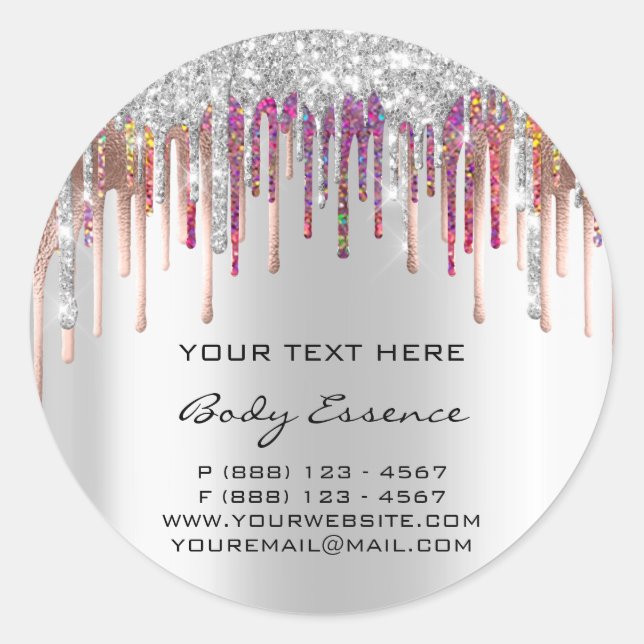 Adesivo Feriados de prata de Rosa de Drives Holográficos d (Frente)