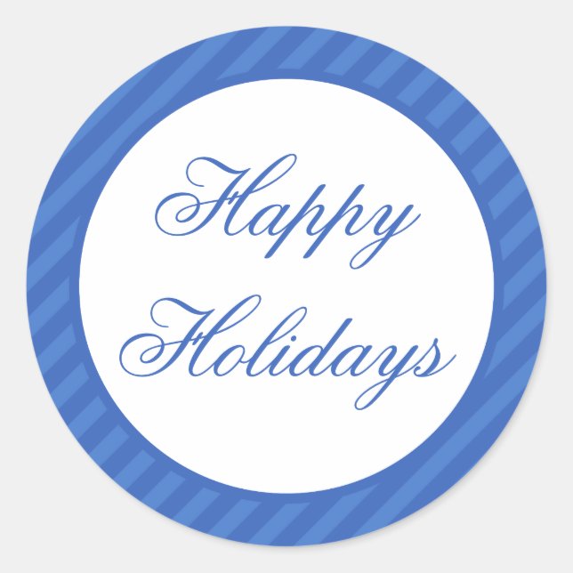 Adesivo Feriados felizes Azuis - Festas de Natal (Frente)