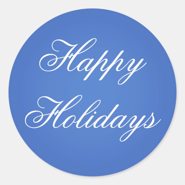 Adesivo Feriados felizes Azuis - Festas de Natal (Frente)