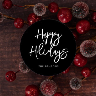 Adesivo Feriados felizes Contemporâneos em Preto