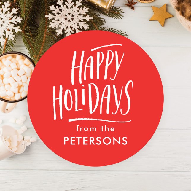 Adesivo Feriados Felizes da Caligrafia Moderna (Criador carregado)