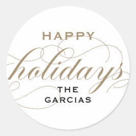 Adesivo Feriados Felizes de Script Formal Elegante