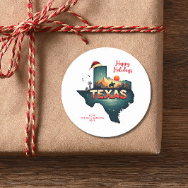 Adesivo Feriados Felizes do Estado do Texas - Ano de Texto