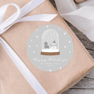 Adesivo Feriados Felizes do Globo de Neve Bonita