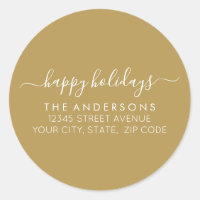 Feriados Felizes Endereço Dourado Clássico de Nata