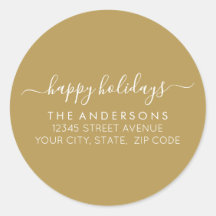 Feriados Felizes Endereço Dourado Clássico de Nata