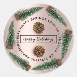 Adesivo Feriados Felizes Endereço Nome da Família Endereço