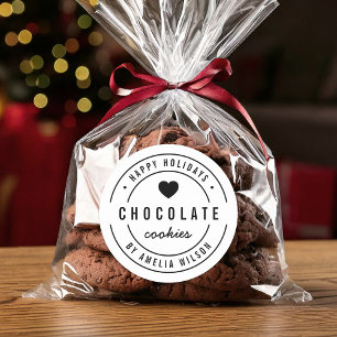 Adesivo Feriados Felizes para Bens Homemados do Coração Ne