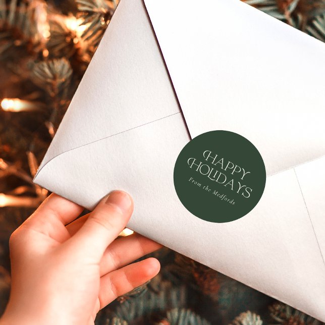 Adesivo Feriados felizes simples de Na moda | Nome | Verde (Criador carregado)