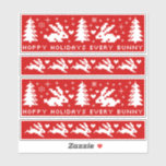 Adesivo Feriados Hoppy Todos Os Coelhos Coelhinhos Coelhin<br><div class="desc">Cartazes de amante coelhinhos para os feriados! Estes autocolantes de férias são divertidos por selar envelopes e pacotes de Natal,  grudar em garrafas d'água e muito mais. Conjunto de 4 adesivos,  disponíveis em vários tamanhos.</div>