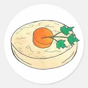 Adesivo Feriados Judeus de Peixes de Gefilte Shabbat Comid