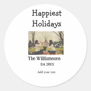 Adesivo Feriados mais felizes adicionam nome de família an