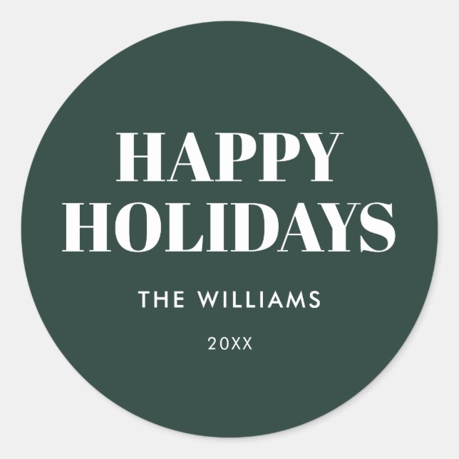 Adesivo Feriados Mínimos Verdes Modernos (Frente)