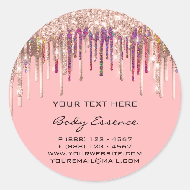 Adesivo Feriados Rosa Rosa do Makeup Holograph Drives (Frente)