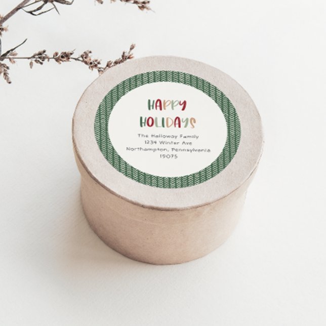 Adesivo Feriados verdes casuais Envelopes (Criador carregado)