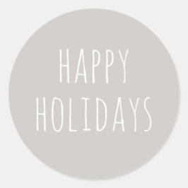 Adesivo Férias Aconchegantes e Felizes | Natal Cinza Claro