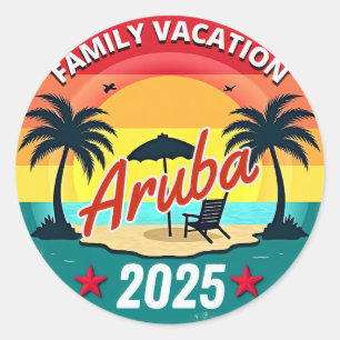 Adesivo Férias da Família Aruba 2025