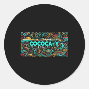 Adesivo Férias da família Cococay Beach Bahamas Viagem Sum