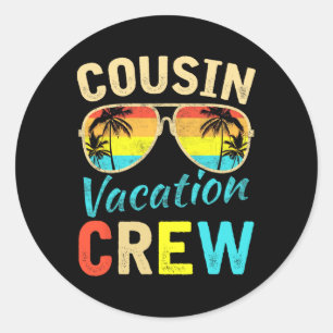 Adesivo Férias da Família Cousin Crew Férias de Verão Prai