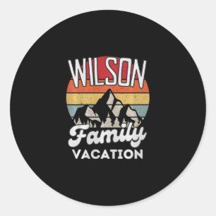 Adesivo Férias da Família Wilson Montanha Pôr do Sol Retro