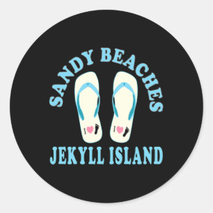Adesivo Férias da Ilha de Jekyll Sandy Praias do Coração S