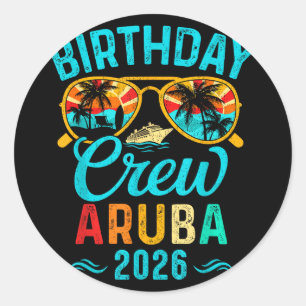Adesivo Férias de aniversário da tripulação de Aruba 2026
