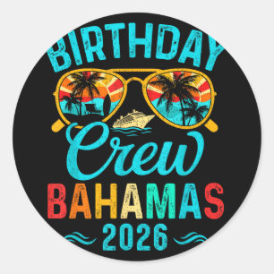 Adesivo Férias de aniversário nas Bahamas 2026 família com