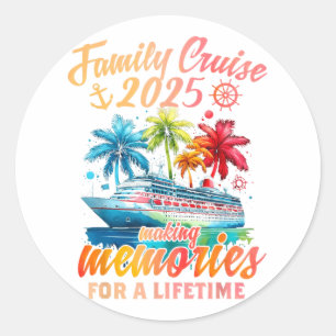 Adesivo Férias De Cruzeiro Familiar 2025 Family Matching C