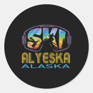 Adesivo Férias de Esqui Alyeska Alasca