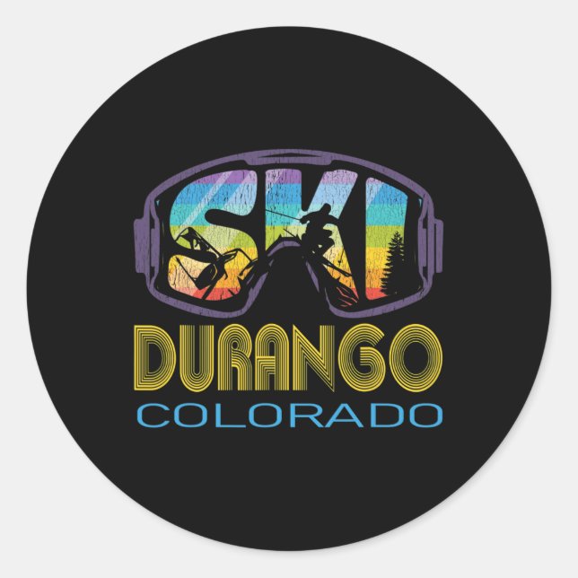 Adesivo Férias de Esqui em Durango Colorado (Frente)