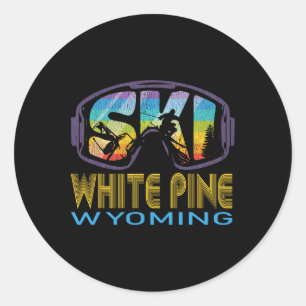 Adesivo Férias de Esqui em White Pine Wyoming