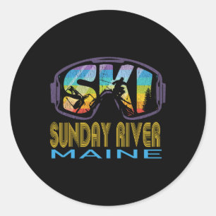 Adesivo Férias de Esqui no Rio Sunday Maine 