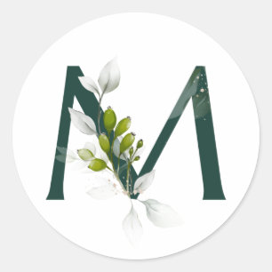 Adesivo Férias de inverno MONOGRAMA letras verdes bagas 