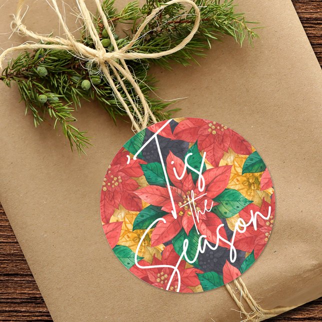 Adesivo Férias de Natal da Estação Poinsettia (Criador carregado)