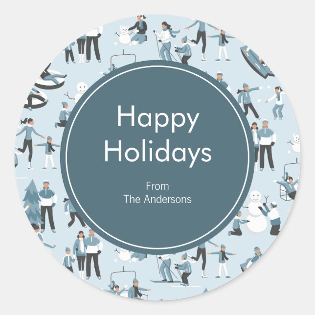 Adesivo Férias de Natal da Família de Invernos (Frente)