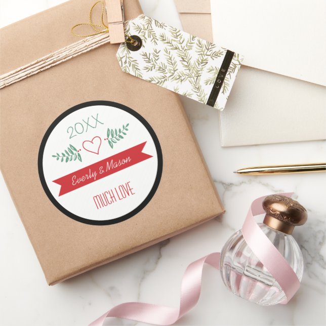 Adesivo Férias de Natal da Família em Revisão de Anos (Presentear)