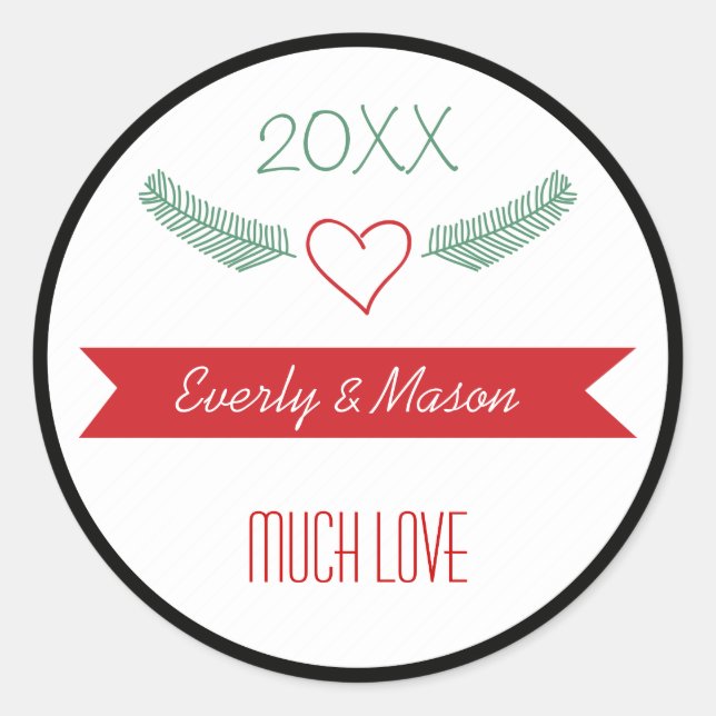 Adesivo Férias de Natal da Família em Revisão de Anos (Frente)