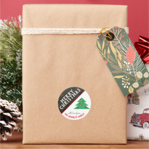 Adesivo Férias de Natal Russo da Família Vermelha da Árvor