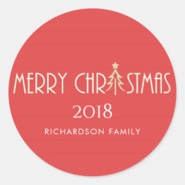 ADESIVO FÉRIAS DE NATAL VERMELHO MODERNO