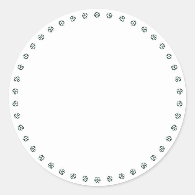 Adesivo Férias de neve verde-escura, brancas, de vazio (Frente)